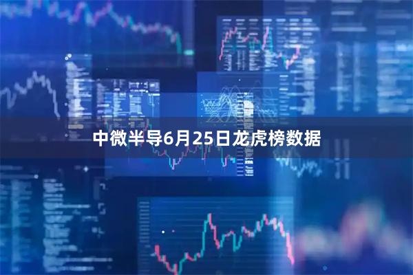 中微半导6月25日龙虎榜数据
